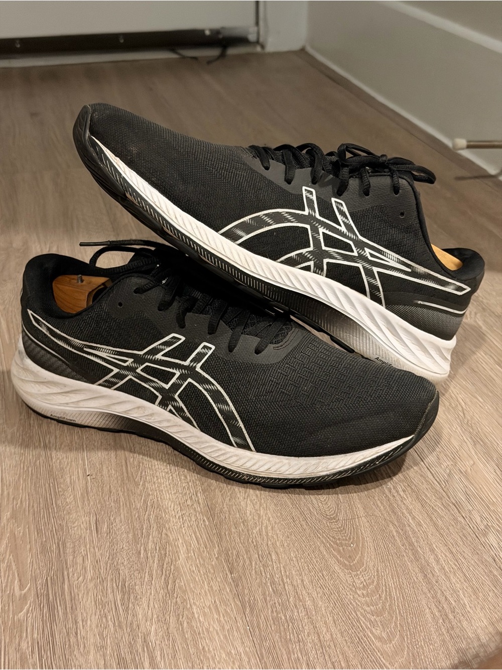 ASICS Sneaker Men 12.5 Gel Excite 9 1011B338 Black White Running Athletic Gym